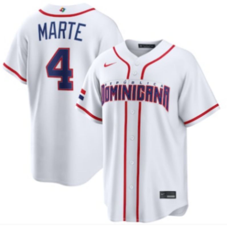 Men 2026 World Cub #4 Marte White Game Nike MLB Jersey style 001->->MLB Jersey